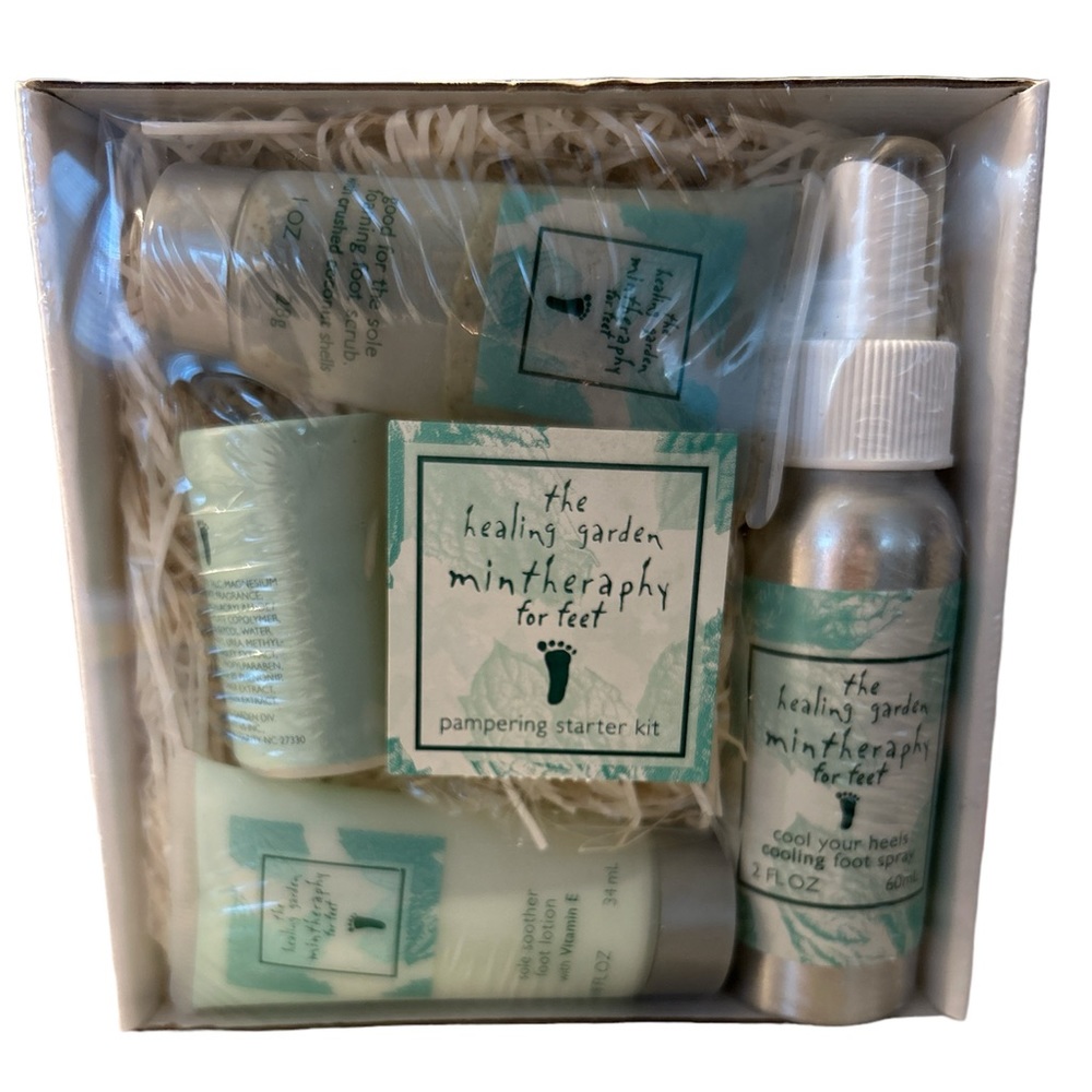The Healing Garden Mint Therapy For Feet Scrub/Lotion/Spray/Powder - NEW
